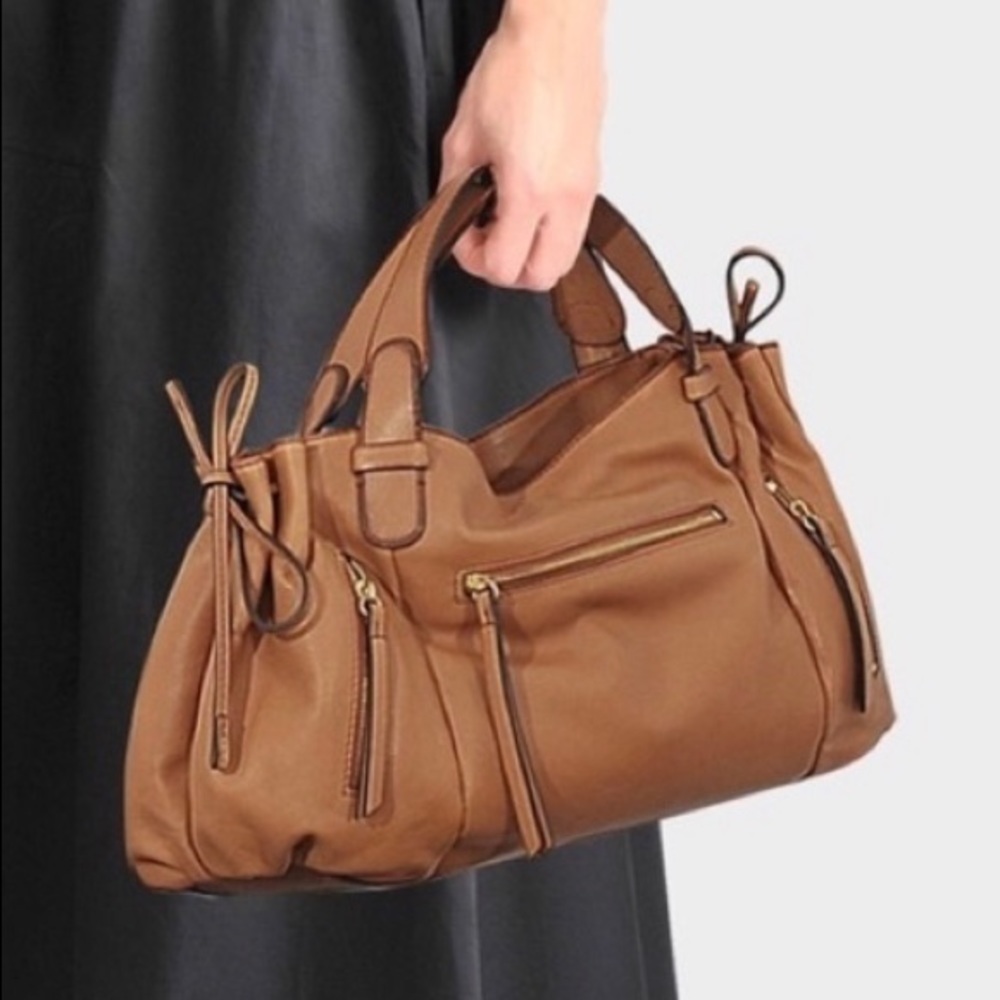 NWT Gerard Darel Le Rebelle Soft Brown Leather Bag